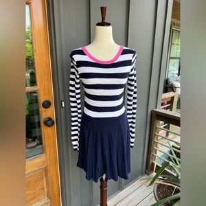 Express Long Sleeve Striped Sweater Dress